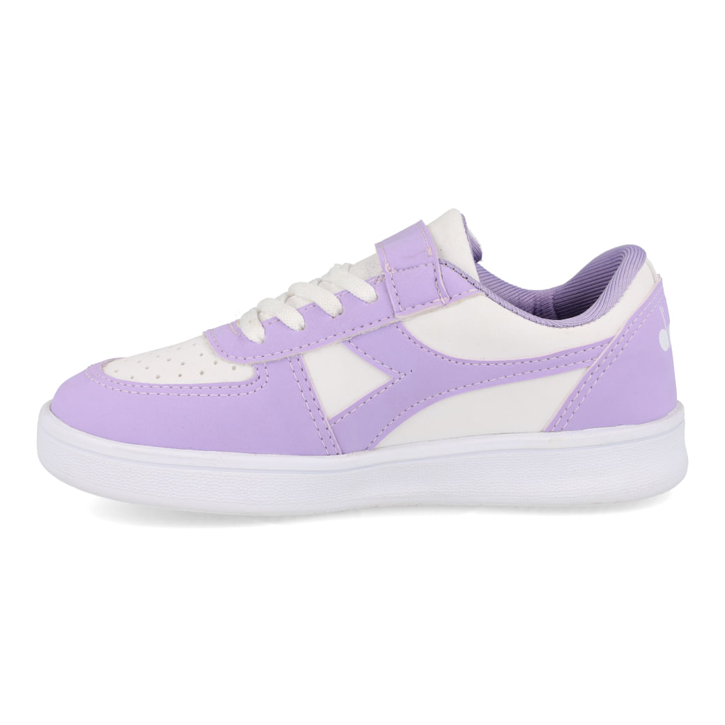 Diadora Tenis DFSC067-04 PLAYMAKER VLC JR Branco-Lilas Sint_5_999999992605967_01